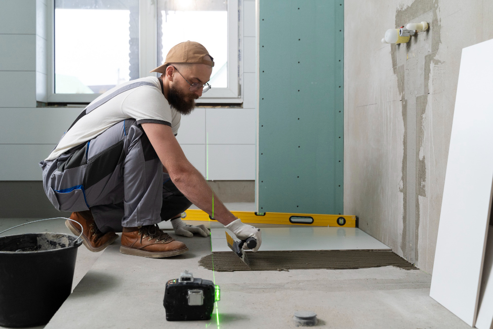 tiler trabajando renovacion apartamento Reformas completas de pisos en madrid